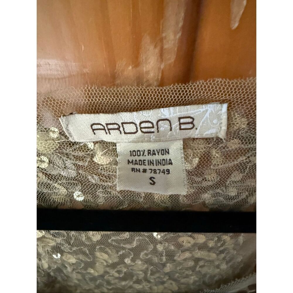 Arden B Gold Sequin Mini Dress Sleeveless Cocktail Party Small - Picture 5 of 9